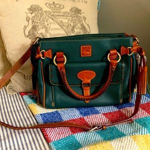 Dooney & Bourke Leather Satchel Florentine trim